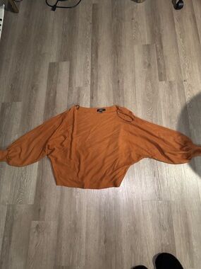 Forever 21 Rust Orange Off-the-Shoulder Sweater